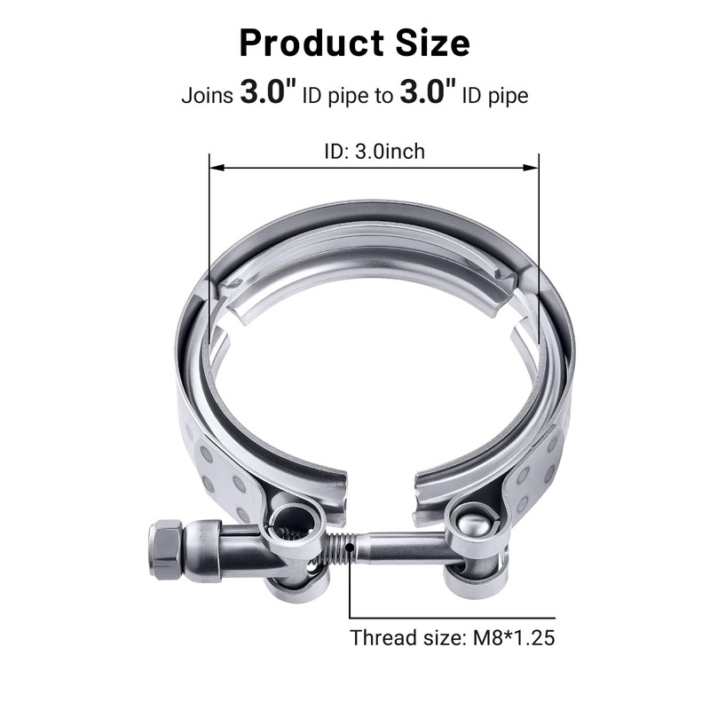 EVIL ENERGY 3.0 Inch V Band Clamp for Flange Kit