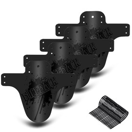 NICEDACK MTB Schutzbleche,Fahrrad Mudguard 4 Stücke MTB Mud Guard Mountainbike Hinten und Vorne Schlamm schaber Spritzschutz (A-Schutzbleche, A-Schwarz)