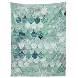 Deny Designs Monika Strigel Lily Mint Mermaid Tapestry, 60" X 80", Green
