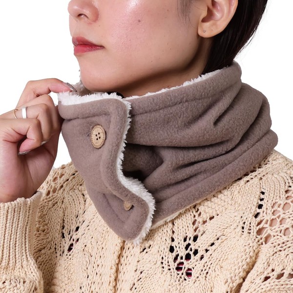 SWINGPLUS Women's Neck Warmer, Sheep Touch, Boa Fleece, For Winter,
