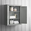 Crosley Furniture Savannah Wall Cabinet, Gray