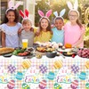 tineit Easter Tablecloth, Happy Easter Eggs Disposable Tablecloths for Easter
