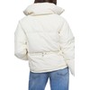 Forever 21 Women's Quilted Puffer Jacket, Cream, Small