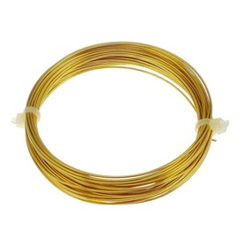 0.5mm (24 Gauge) x 15m Gold Colour Non-Tarnish Craft Wire for Jewellery, Wire Wrapping, Sculpting, Hobby Craft, Wire Modelling