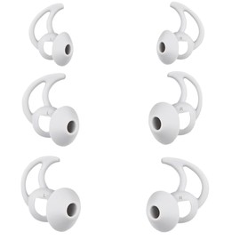 SNHTLS Silicone Earbud Tips Replacement Earbud Tips Compatible with Bose QuietComfort I and Sport Earbuds 3 Pairs Silver(S M L)