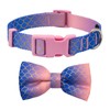 AZUZA Ribbon Dog Collar Mermaid Princess, Soft and Comfortable Dog