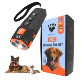 Pawwwz K9 Dog Bark Deterrent – Safe & Effective Ultrasonic Anti-Bark Device for Dogs, Non-Harmful, No Shock, Humane Training Tool for Dogs. Rechargeable 2-in-1 Training Tool with LED Flashlight.