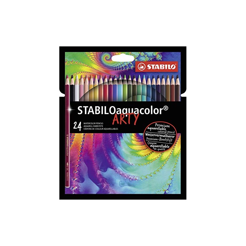 STABILO aquacolor ARTY - Estuche con 24 colores