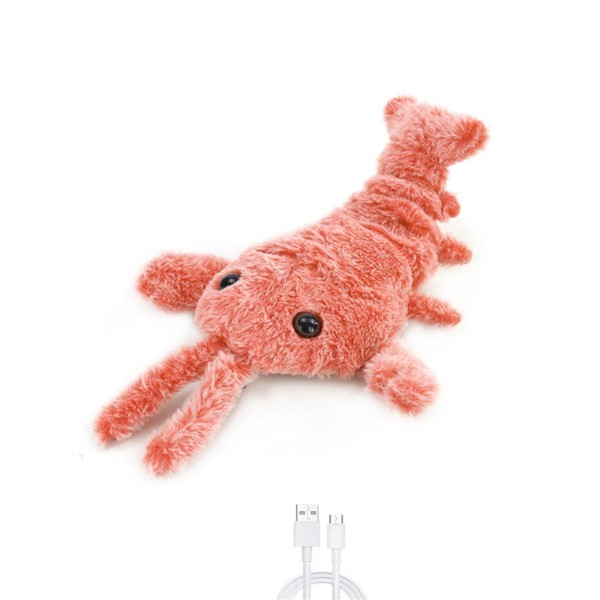 Unbranded Pet Toy Electric Simulation Lobster Jumping Cat Toy Shrimp
