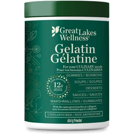 Great Lakes Wellness Beef Gelatin Powder | Unflavored, Grass-Fed | Perfect for Gummies, Marshmallows, Desserts & More | Kosher, Keto, Non-GMO | 16oz (454g)