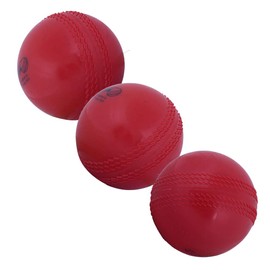 Kosma Set of 3 Windball Cricket Ball | Indoor & Outdoor Soft Training Cricket Ball for Coaching Practic (Red)