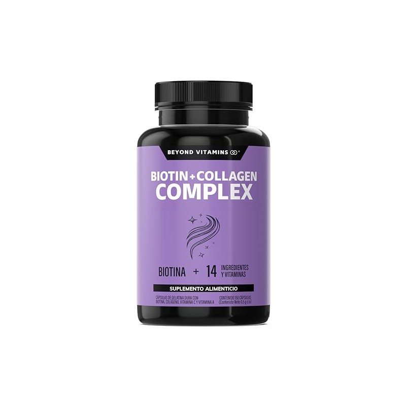 Biotin Collagen Complex Contiene Biotina Colágeno Ingredientes Vitaminas Suplemento Vitamínico