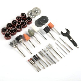 46PCS Amoladora Eléctrica Accesorio de Molienda de Aire Kit de Pulido de Corte y Lijado Papel de Lija Cepillo de Alambre de Acero Cabeza de Pulido de Piedra Cabeza de Pulido de Diamante (46PCS)