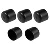 TOP-VIGOR 5Pcs Rubber End Caps, 25mm ID Round Flexible Screw