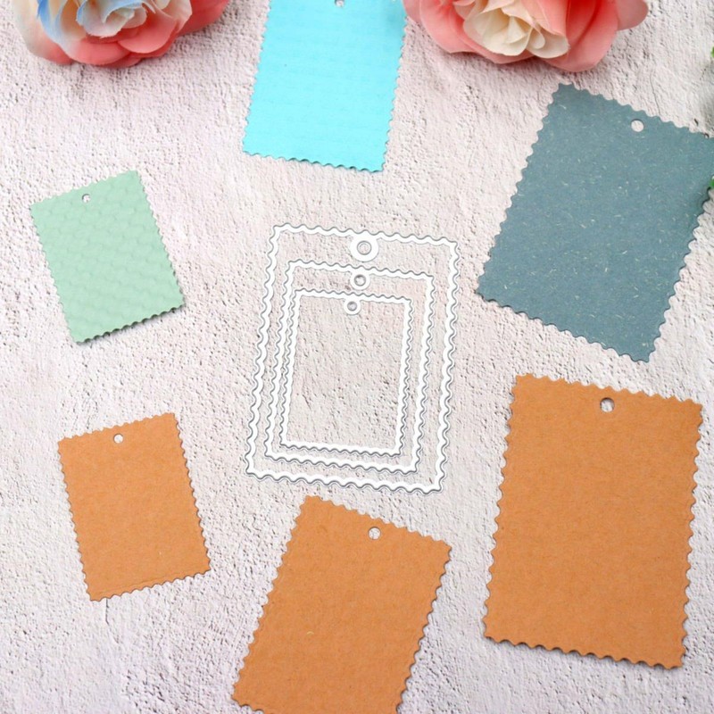 Square Label Frame Die Cuts for Card Making Frame Metal