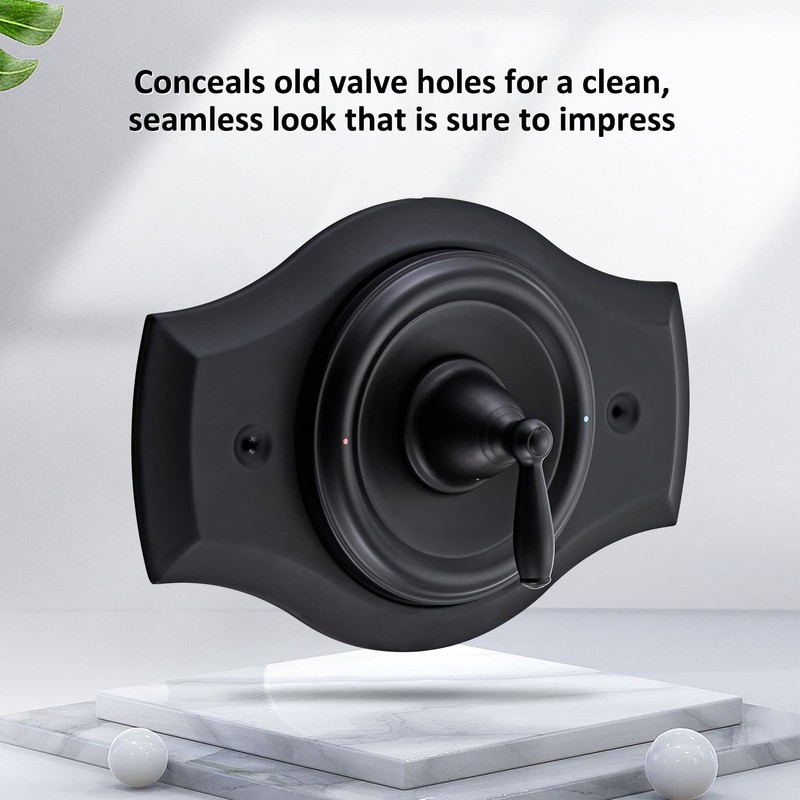 Renovation Shower Cover Plate for 2-Handle or 3-Handle to 1-Handle