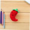 VILLFUL 5pcs Interactive Squeaky Dog Durable Plush Chili Pepper Shape