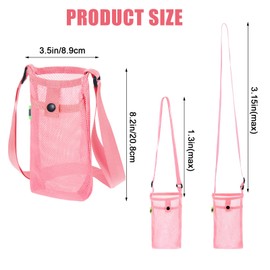 Classicseali 3pcs Water Bottle Sling,Water Bottle Holder with Strap,Adjustable Lightweight Waters Bottles Shoulder Straps with Shoulder Straps and Pocket for Hiking, Walking, 3 Colors