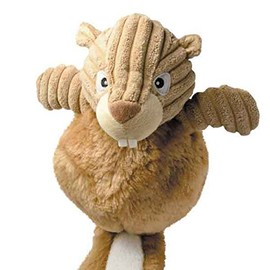 Zanies Country Crew Dog Toy Plush Corduroy - Fox Raccoon Squirrel or All Three Toys 12"(Raccoon)