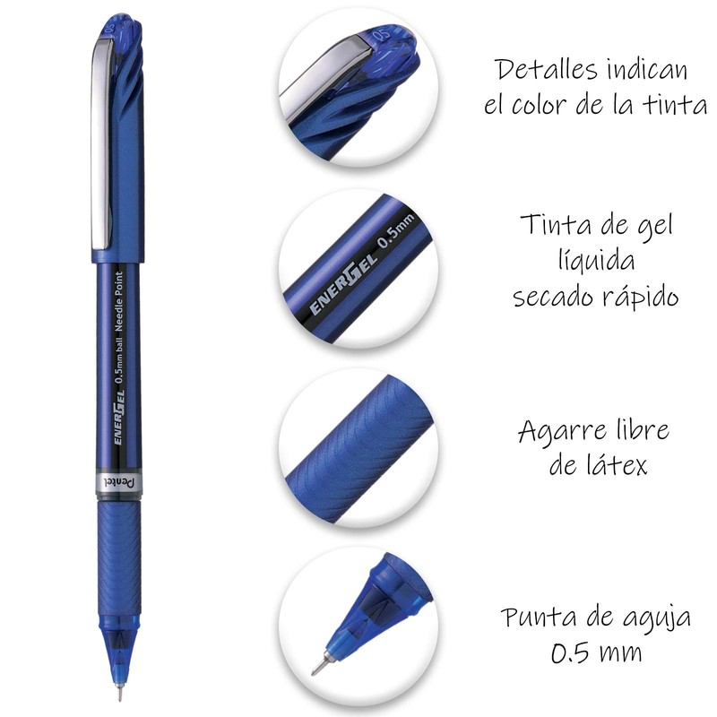 PENTEL ENERGEL NEEDLE TIP BLUE BLN25-C
