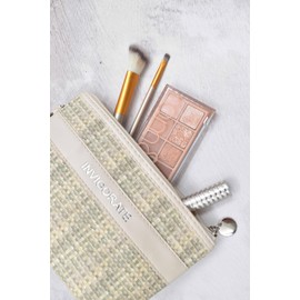 INVIGORATE Cosmetiquera Neceser, Bolsa de Viaje para Maquillaje, Básica Super Funcional. (Beige 2)