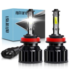 AUTOFAST - Kit de conversión de focos LED H11 para Faros Delanteros de 6,500 K, luz Blanca fría de 4 Lados, luz halógena de Repuesto superbrillante