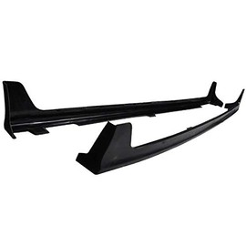 IKON MOTORSPORTS Side Skirts Compatible With 2008-2012 HONDA ACCORD, Factory Style PU Side Extension
