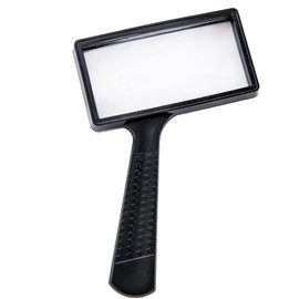 Large Rectangular Handheld Magnifying Glass，5X Magnification，4x2inches Handheld Magnifier，Scratch Resistant Glass Lens，Large Horizontal Viewing Area，for Seniors Reading，Hobbies，Repai， Observation