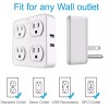 eco4life smart WIFI Wall Tap Plug, Surge Protector, 4 Outlet