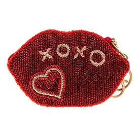Mary Frances Women's Beaded Coin Purse-Key Fobs (XOXO) Handbag, Multi, One Size