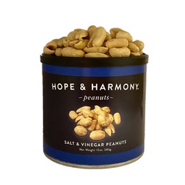 Hope & Harmony Salt & Vinegar Peanuts | 10 oz Tin | Virginia Peanuts, 1