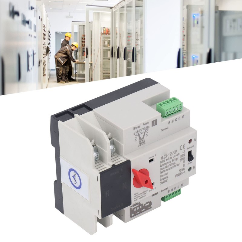Automatic Transfer Switch 2P 63A Generator Changeover Switch AC 110V