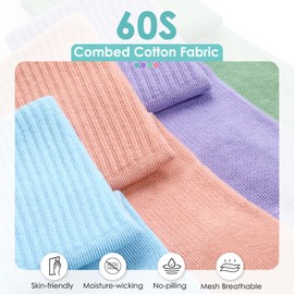 Haoteey 4 Pairs Pilates Socks with Grips for Women, Barre Yoga Grippy Socks, Womens Non Slip Pilates Crew Sticky Socks