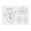 4 x 'Tulip Flower' Temporary Tattoos - Water Resistant, Skin-Safe,
