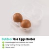 2pcs Egg Holder Container, 2 Girds Plastic Egg Storage Box