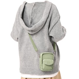 Small Cell Phone Purse For Women Crossbody Bags,Travel Passport Holder neck Wallet For Men(Green)