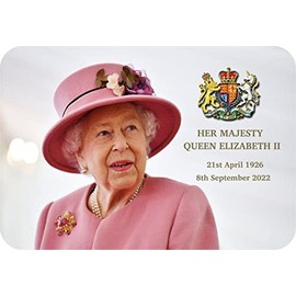 HM Queen Elizabeth II 1926-2022 Monarchy Rectangle Fridge Magnet Fantastic Souvenir, Multicolor, Rectangle = 7.5cm x 5cm