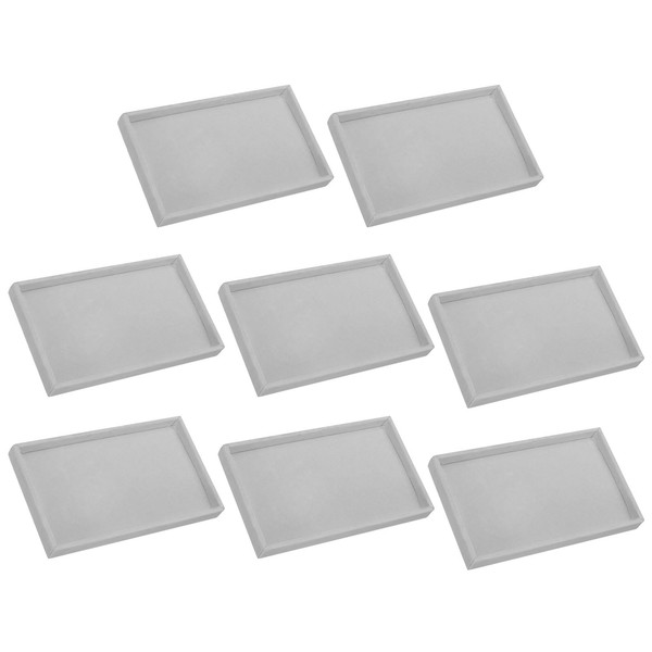 sourcing map 8PCS Jewelry Organizer Tray Stackable, Wooden Jewelry Containers