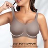 SINFLA Wireless Bras for Women Mesh Crossover Bras Seamless Full
