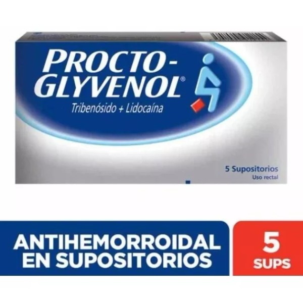 Procto-Glyvenol Alivio Hemorroides Tribenósido/lidocaína 5 Supositorios