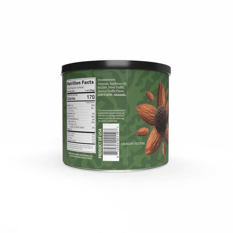 Sabatino Black Truffle Sea Salt Almonds – Gourmet Roasted Almonds