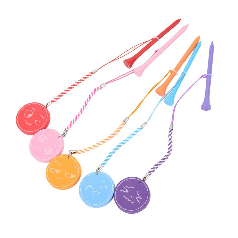 Restokki 5 Pieces 3 1/4 Inch Wooden Golf Tees with