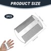 2Pcs Stainless Steel Beard Comb Credit Card Size Men Anti-Static