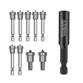 VZU 10PCS Drywall Positioning Bit, Drywall Screw Depth Setter, Plasterboard Hex Shank Positioning Bit Batch Head, Positioning Drywall Screw Bits with Magnetic Connecting Rod for Plasterboard Locating