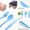 150 Pack Light Blue Plastic Silverware, Light Blue Plastic Utensils