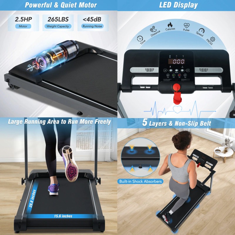 DISSOLVED New Equipment Semi-Commercial Treadmill Multifunction Unisex Folding Incline Treadmill