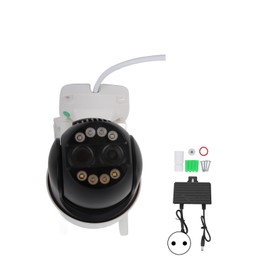 Night Vision Camera 2560x1440 HD Remote Control Two Way Voice Intercom Dome Camera Waterproof Zoom WiFi Camera 100‑240V EU Plug