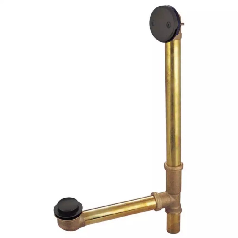 Kingston Brass 16" Bathtub Waste and Overflow Drain - Brushed