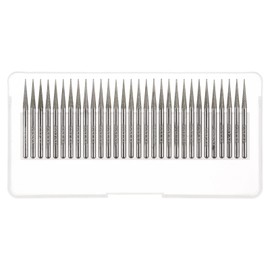 HARFINGTON 30pcs Diamond Grinding Burrs Carving Bits 3mm Pointed Type Head Mounted Point 1/8 Shank for Rotary Tool