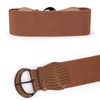 JASGOOD Wide Belt Women's Belt Rubber Belt Sash Belt Croco